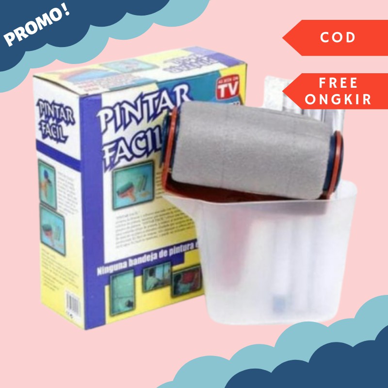 KUAS ROLL CAT TEMBOK PINTAR FACIL TOOL PAINT ROLL ALAT CAT DINDING ROLL CAT TEMBOK ANTI TUMPAH