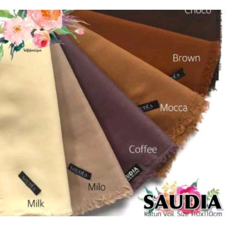 Hijab Segi Empat Rawis Saudia Polos Part 1 / Segi Empat Rawis Polos / Segi Empat Premium