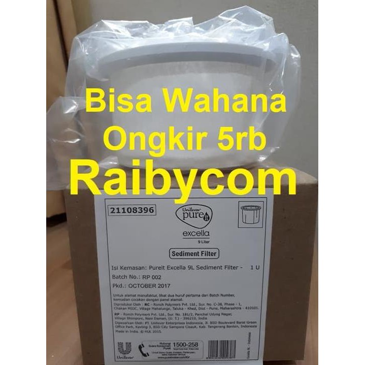 Saringan Pureit Excella 9 Liter Mikro Filter Serat Micro Pure It Mfm - Terbaik 