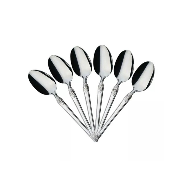 TANICA Flora Sendok Makan Set 6 Pieces - Stainless Steel