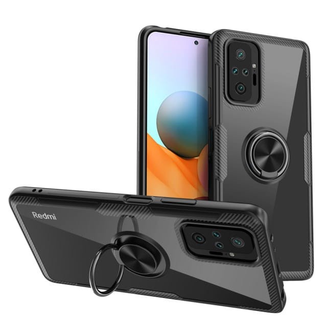 REDMI NOTE 10 / NOTE 10 PRO SOFT CASE CLEAR RING HOLDER VERUS SERIES
