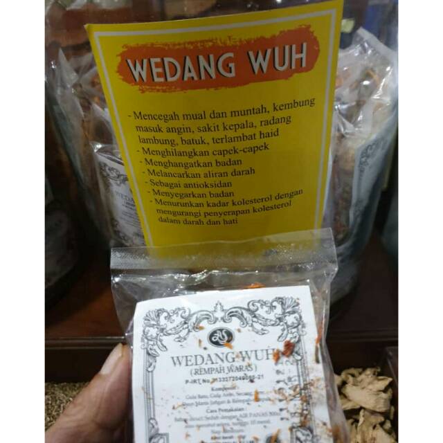 

Wedang Wuh sudah terdapat gula aren + gula batu tinggal seduh tanpa repot