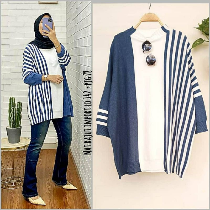 Mango Rajut Jumbo, TUNIK RAJUT JUMBO WANITA BAHAN RAJUT IMPORT PREMIUM LD 142-160 FIT XL-XXXXXL SUPER JUMBO CANTIK MURAH