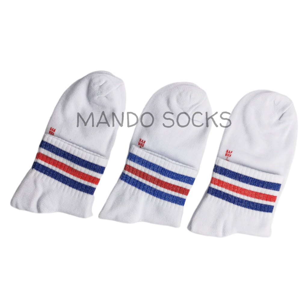 Kaos kaki  OLDSCHOOL pendek/kaos kaki motif stripe/Kaos Kaki sport/kodachi