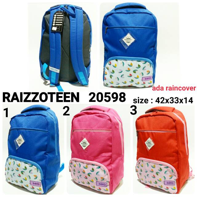 Tas sekolah ransel backpack wanita raizzoteen 20598 murah dan baru