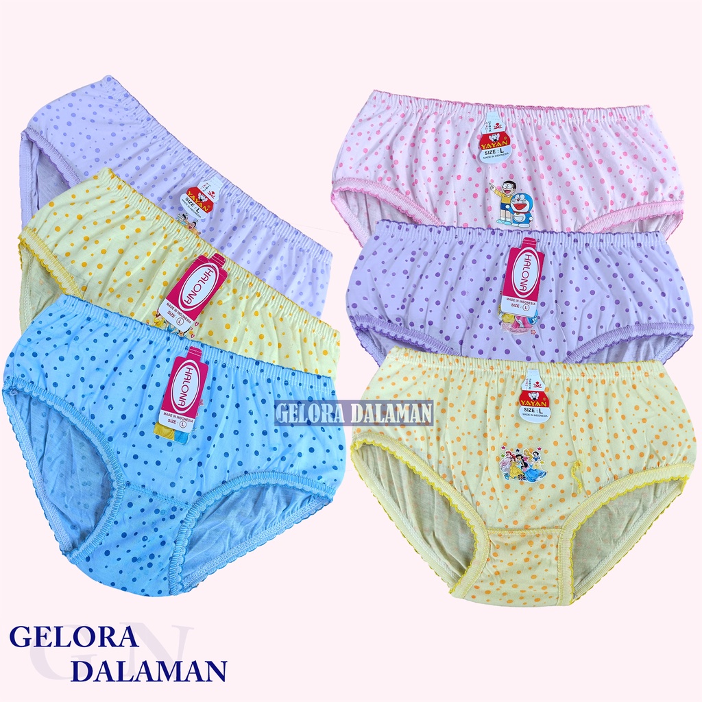 3 Pcs Celana Dalam Sempak Cd Anak Perempuan Motif