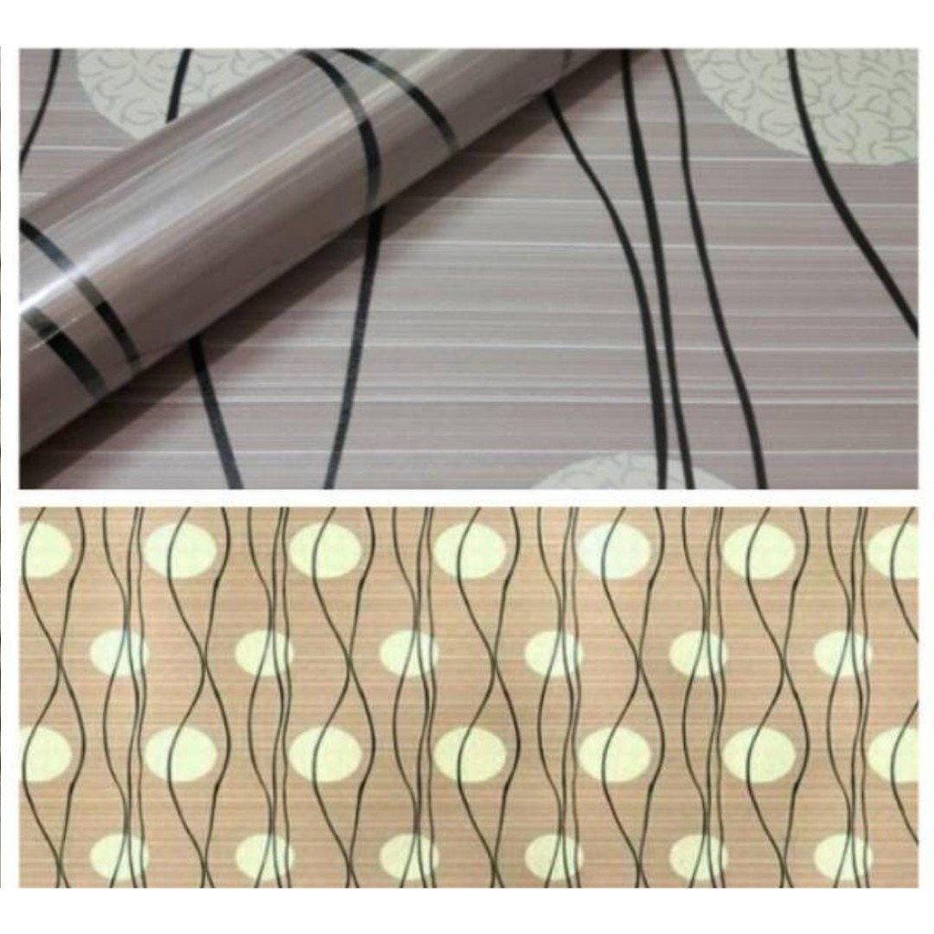 WALLPAPER DINDING MOTIF ULIR COKLAT