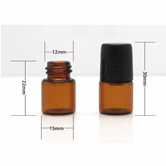 Botol Kaca Roll On Amber 1ml 2ml 3ml 5ml 10ml Botol Essential Oil Brown Roller Kaca Amber