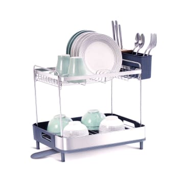 INFORMA WALTON 2 TIER DISH RACK W/ KNIFE HOLDER Rak Piring