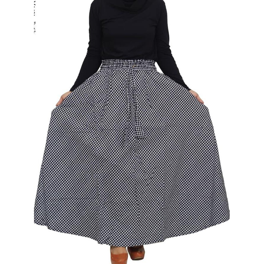 Fashion Mus Rok Muslim Panjang Jumbo Model payung Umbrella Bahan Katun Cigaret //Bawahan//Best