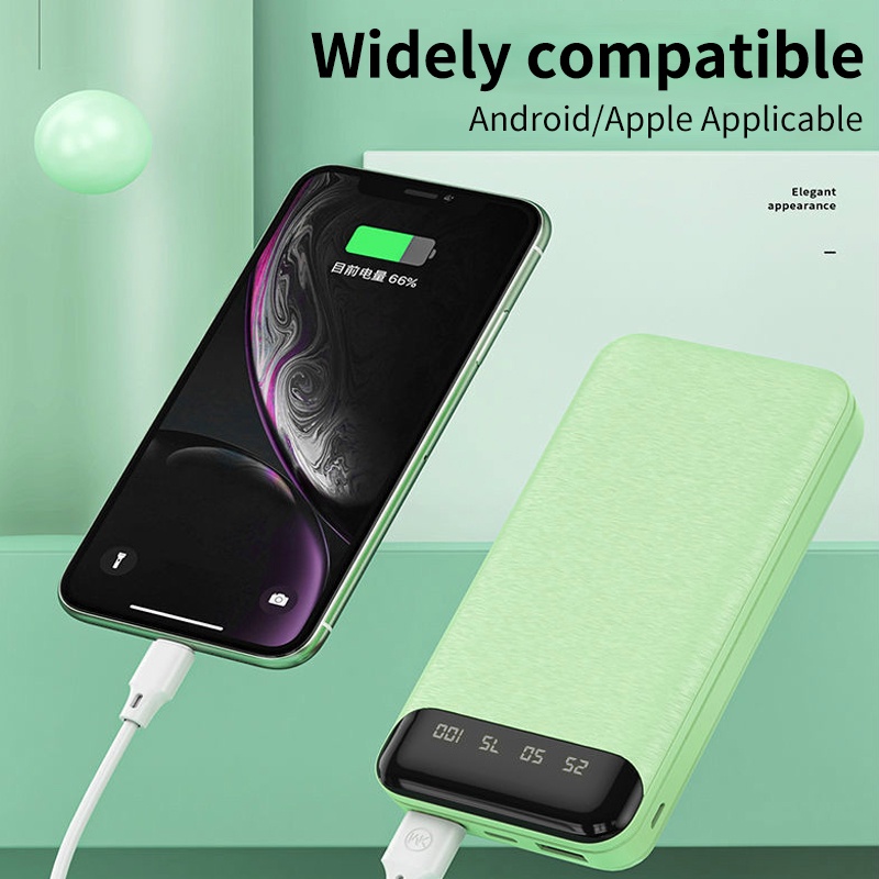 10000mAh Powerbank Dual USB 2.1A Output LED Digital Display Macaron