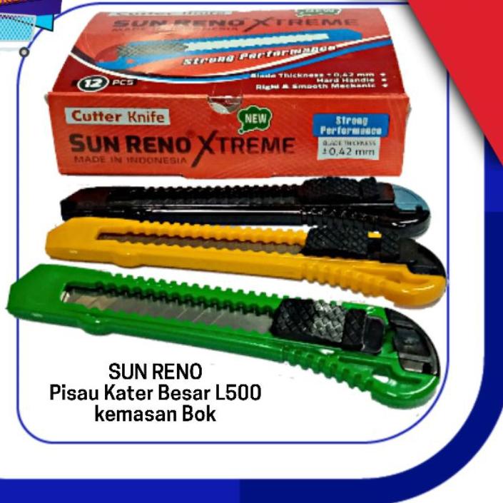 

BestSeller Cutter Besar Kater size Besar L500 | Knife SunReno Xtreme Grosir [12pcs] | Termurah | Terbaik | Original