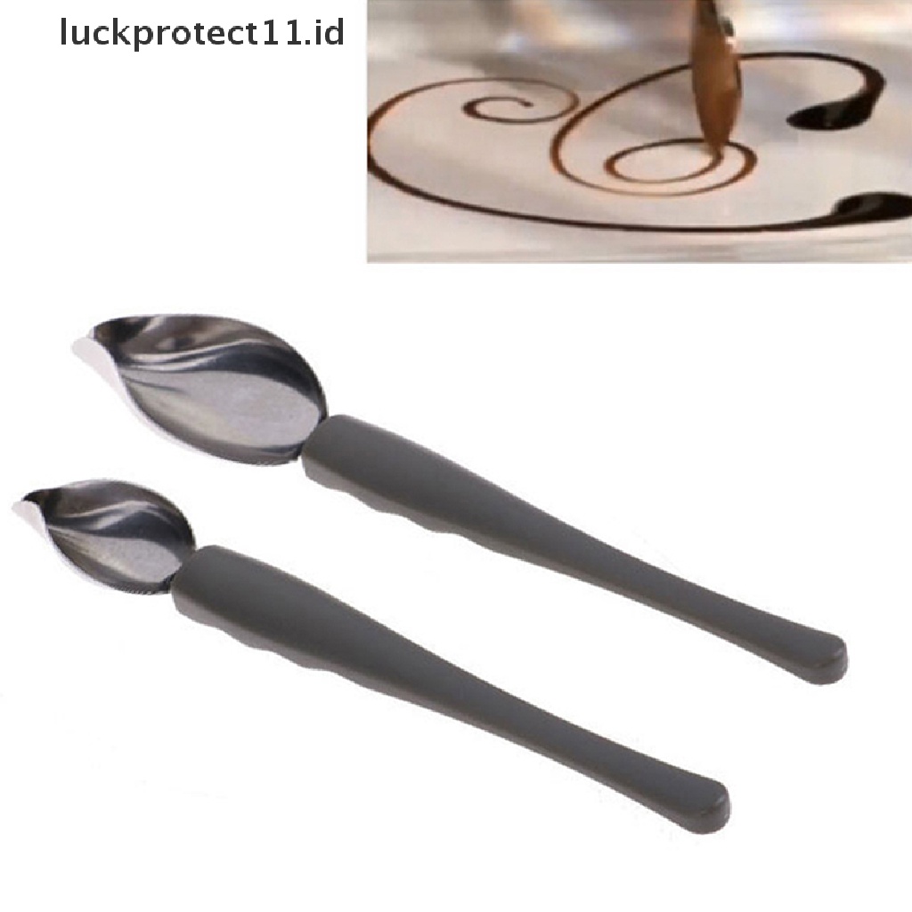 //HG&amp;ID// Deco Spoon Decorate Sushi Food Draw Tool Sauce Dressing Plate Dessert Spoons .