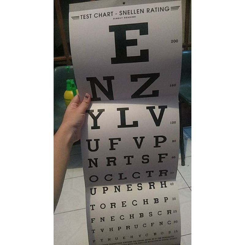 Snellen / Snelen E Chart /  Poster Kertas Test / Tes Penglihatan /  Alat Periksa Mata Rabun / Snelen