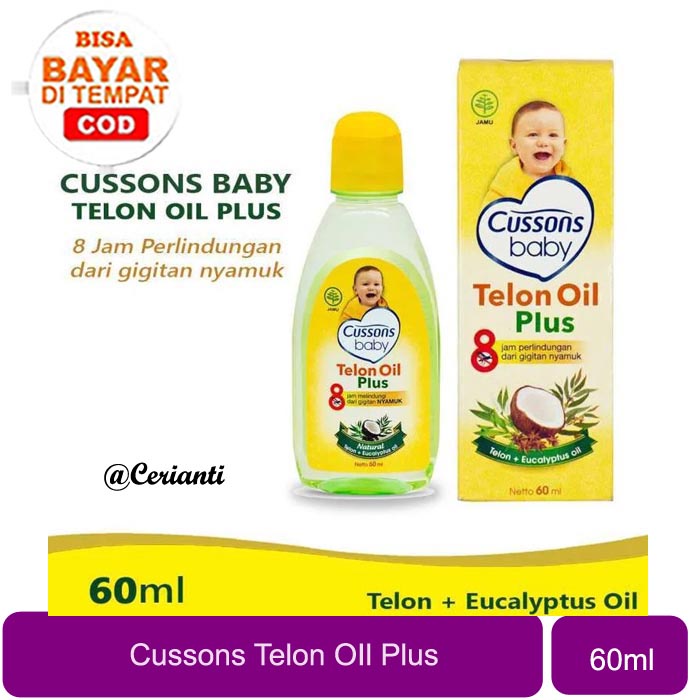 [60ML] [BPOM] Cussons Baby Telon Oil Plus Natural - Minyak Telon Bayi 60ml_Cerianti