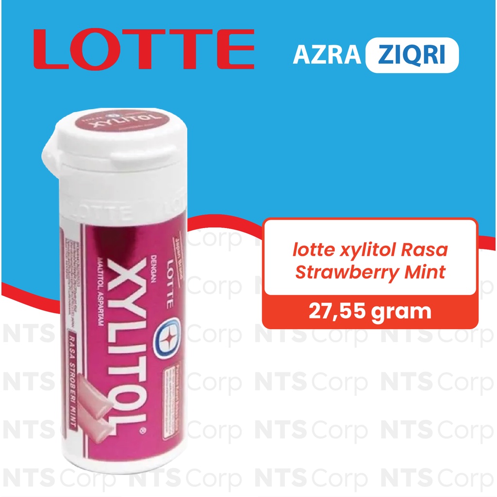 Lotte Xylitol Permen Karet | Xylitol Permen Karet Bebas Gula 27,5 gr | Xylitol Botol Kecil