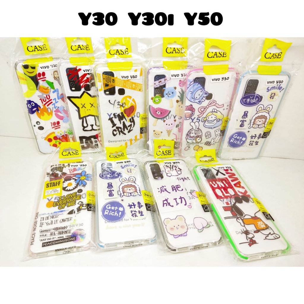 Case Aesthetic Motif List Color Vivo Y11 Y12 Y15 Y17 Y30 Y30i Y50 Y21 Y21S Y33S 2021 Clear