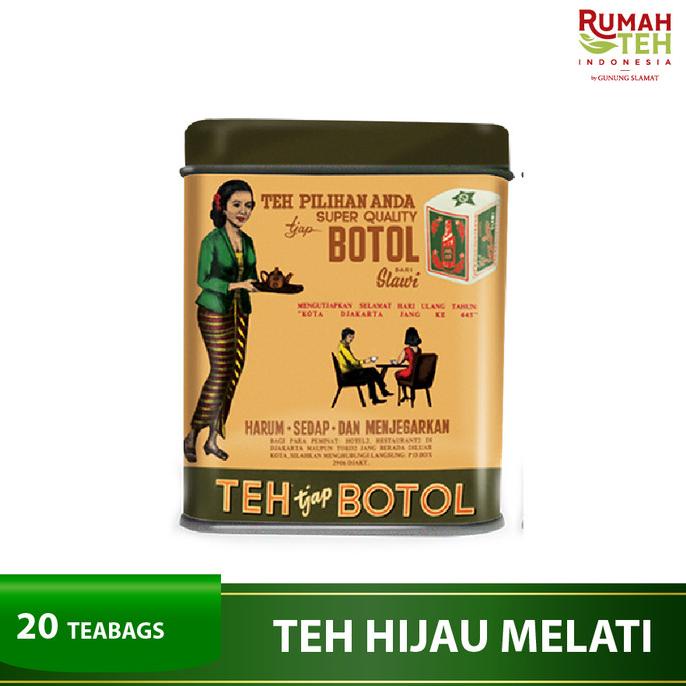 

[COD] Teh Celup Cap Botol Hijau Aroma Melati Vintage 20 Bags - Floating Bag [COD]