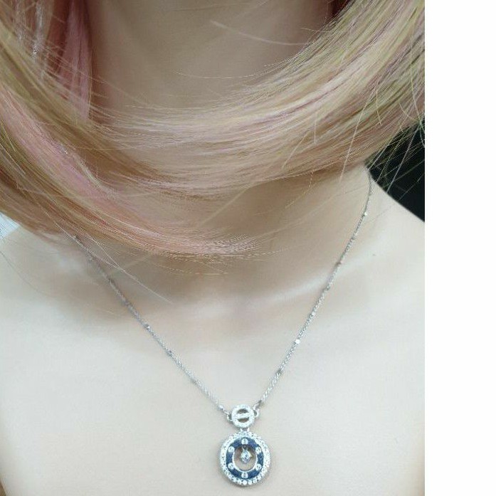 kalung koye emas putih jedar berliontin ctr bundar