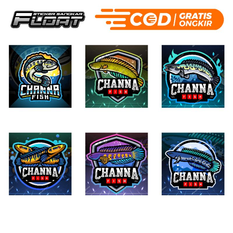 TERMURAH STICKER STIKER LOGO CUPANG BETTA CHANA CHANNA AKUARIUM AQUARIUM