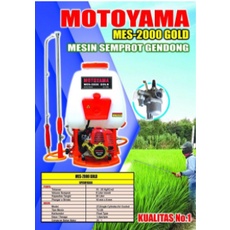 MOTOYAMA MES-2000 GOLD Mesin Semprot Gendong 20L Knapsack Power Sprayer 2 Tak - Original Mesin