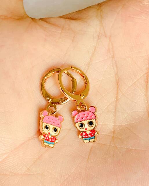 Anting anak Lol Pink Gold Xuping