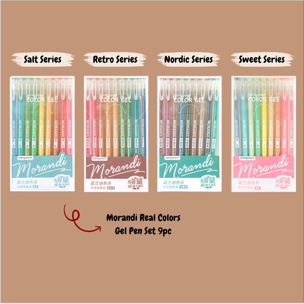 

Morandi Real Colors Gel Pen Set 9pc Pulpen
