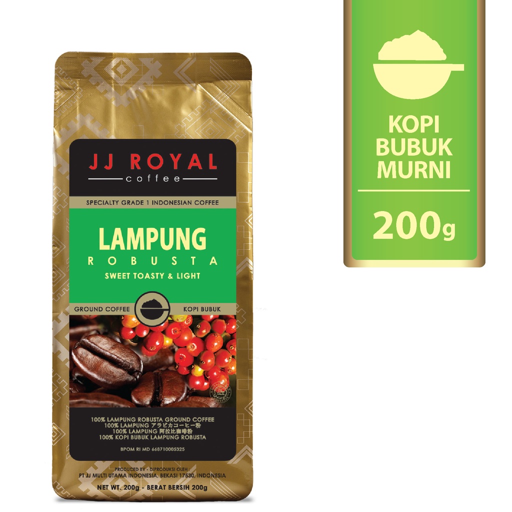 JJ Royal Kopi Lampung Robusta Ground Bag 200g