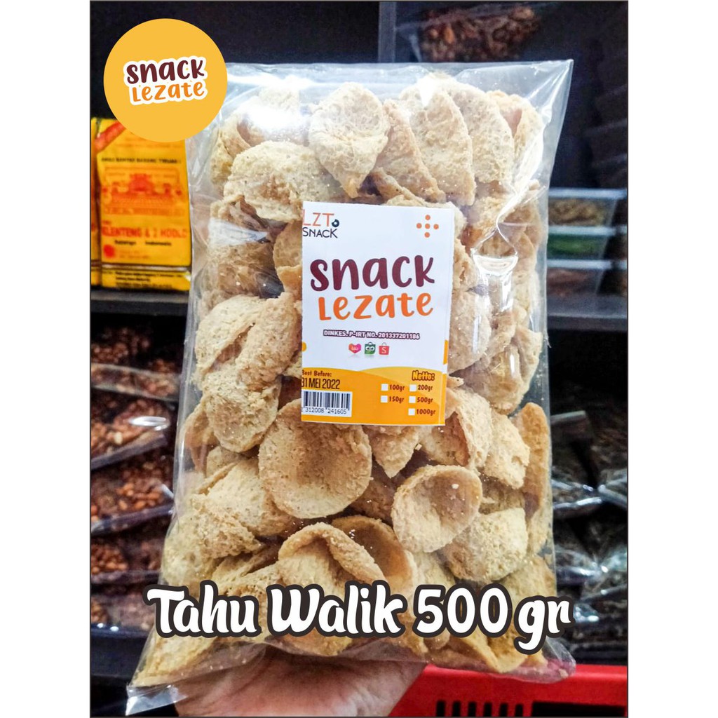 

Keripik Tahu 500 Gram Murah Gurih Renyah Enak / Kripik Tahu Walik / Tahu Sumedang Lezate Snack