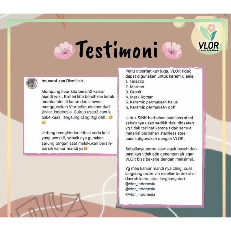 Vlor 250 Ml Cairan Pembersih Kamar Mandi Alami