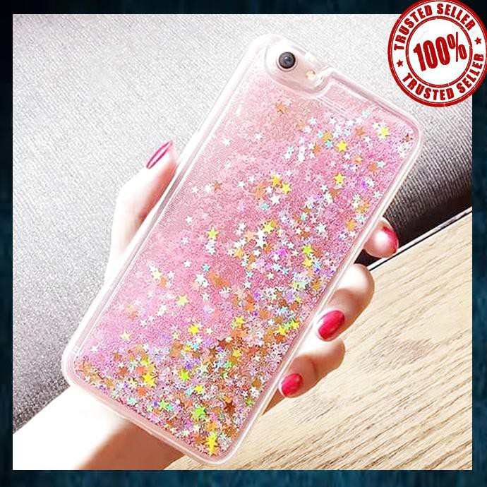 CASING HP MEWAH CASE WATER GLITTER OPPO F7 F5 A83 F1S VIVO V9 V7 REDMI