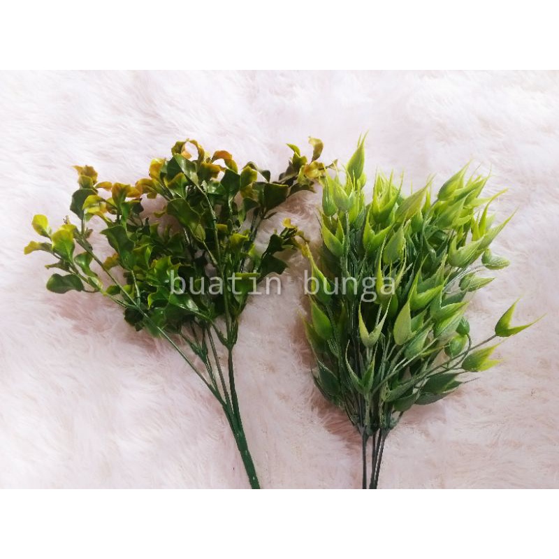 Daun Artificial Murah Plastik Buket Bunga Flowers Bouquet Leaves Vas Daun Rambat Hiasan Oasis Bunga 