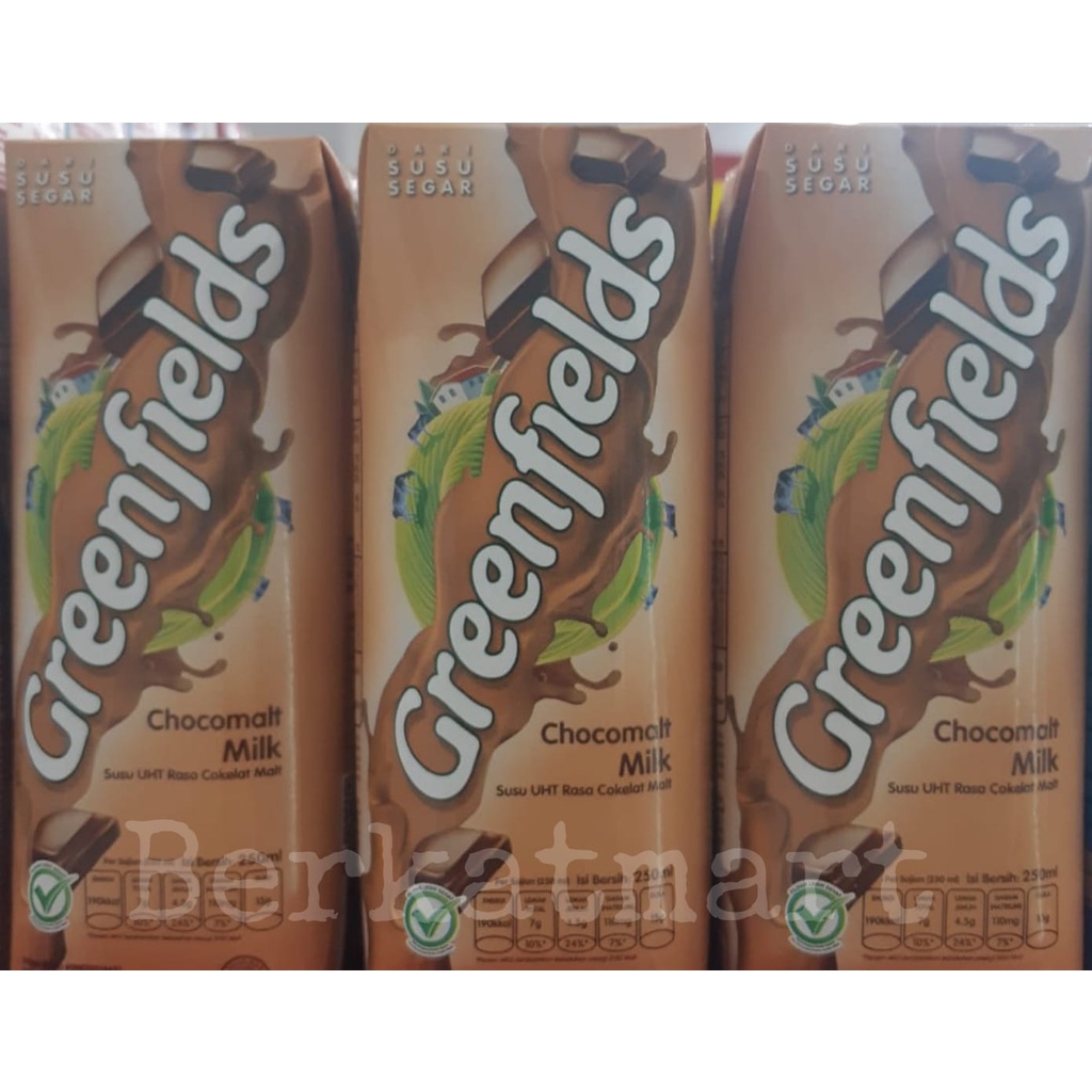 SUSU GREENFIELDS CHOCOMALT MILK 250ML SUSU SEGAR