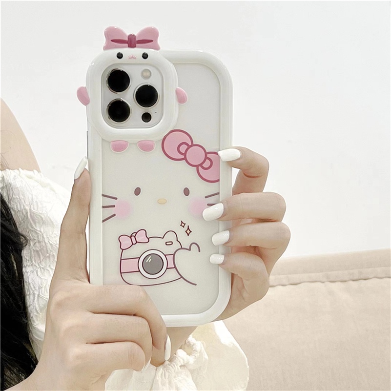 Soft Case Pelindung Lensa Bahan Silikon TPU Bening Tahan Banting Anti Gores Untuk Compatible for iPhone 14 13 12 11 Pro Max Xr Xs Max 8 7 6 6s Plus Kitten Lens Protector Phone Case Clear Silicone Anti-Scratch Soft Case Shockproof Soft TPU Protective Cover