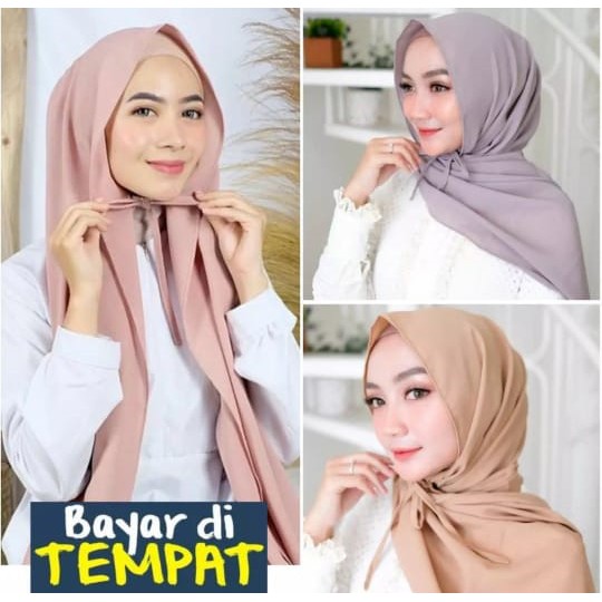 Hijab Pashmina Tali Premium Part 1 / Pashmina Polos Tali