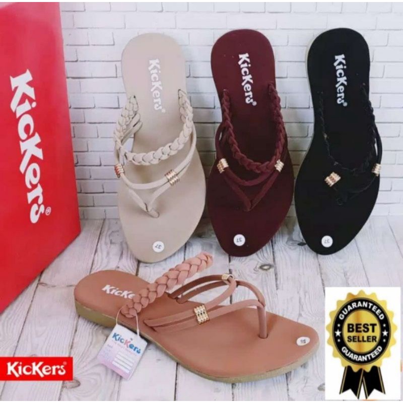 sandal japit wanita Kickers // sandal teplek kepang wanita //!sandal flat