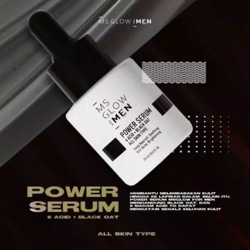 Energy power serum ms glowmen 100% original serum wajah pria skincare pria (bisa cod)