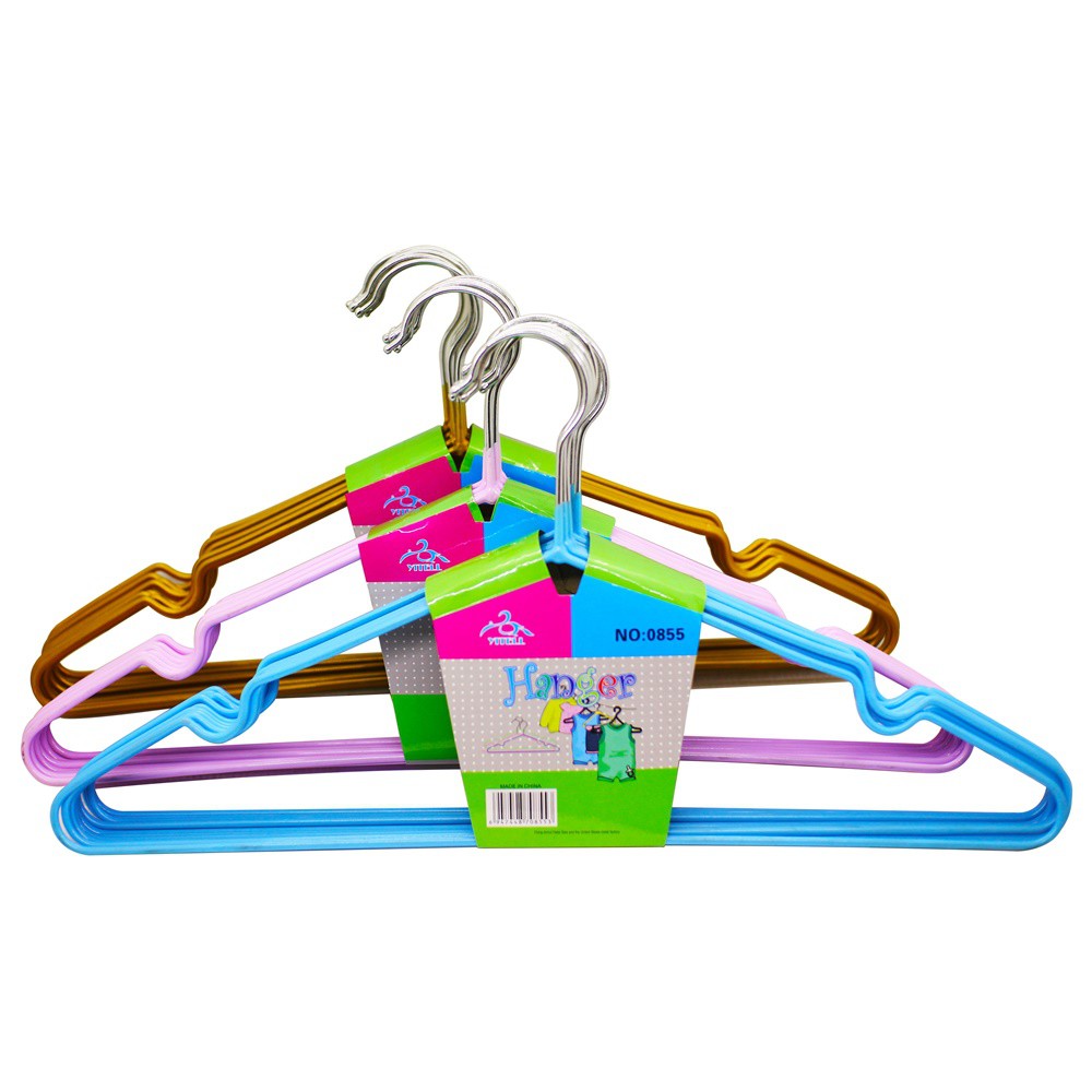 Hanger anti Selip Stainless Steel 10 pcs Warna Random / Gantungan Baju