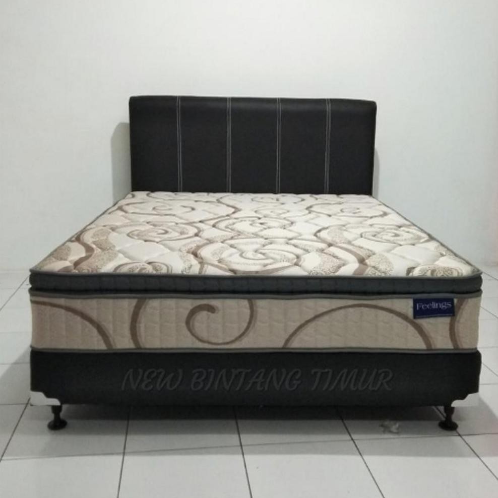 TERLARIS  Spring Bed Romance Feelings Plush Top 180 x 200 Full Set Free Bantal Guling TERBARU