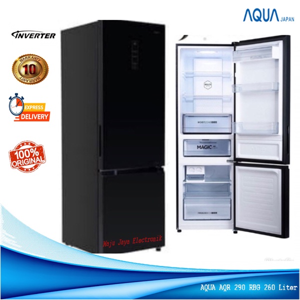 Kulkas 2 Pintu AQUA AQR 290 RGB Freezer Bawah 260 Liter Inverter