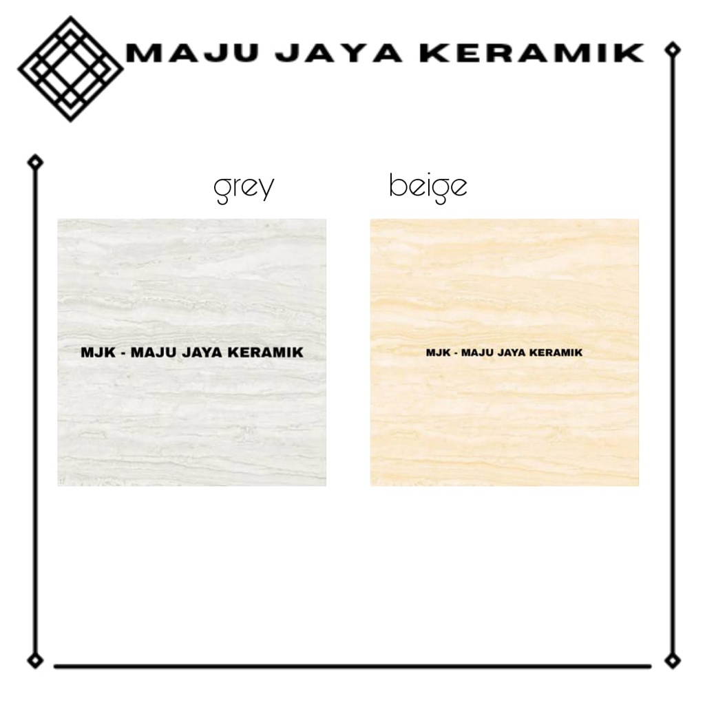 Keramik Lantai Rumah 40x40 Motif Marmer Glossy Abu Abu Beige Cream | Mulia Zetta