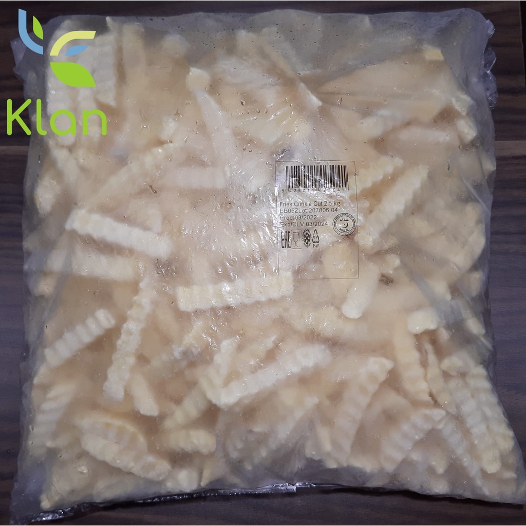 

KENTANG GORENG CRINKLE CUT 2KG/ FRENCH FRIES CRINKLE CUT 2 KG