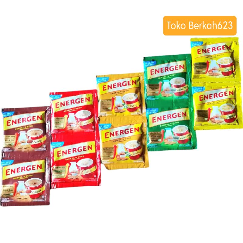 

ENERGEN SEREAL 29gr [ Satuan ] Coklat / Vanila / Jagung / Kacang Hijau / Jahe