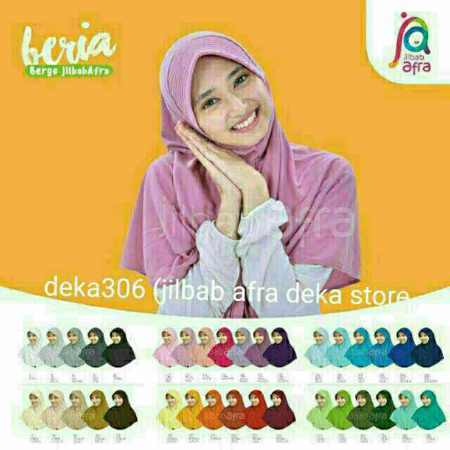  BERIA  JILBAB  AFRA  PET STANDAR SIZE XS XXXL HIJAB INSTAN 