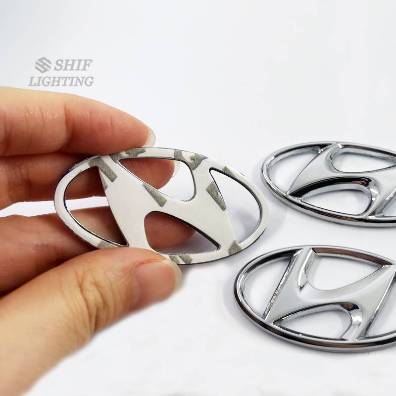 1pc Stiker Emblem Logo Hyundai Bahan Metal Untuk Stir Mobil Hyundai