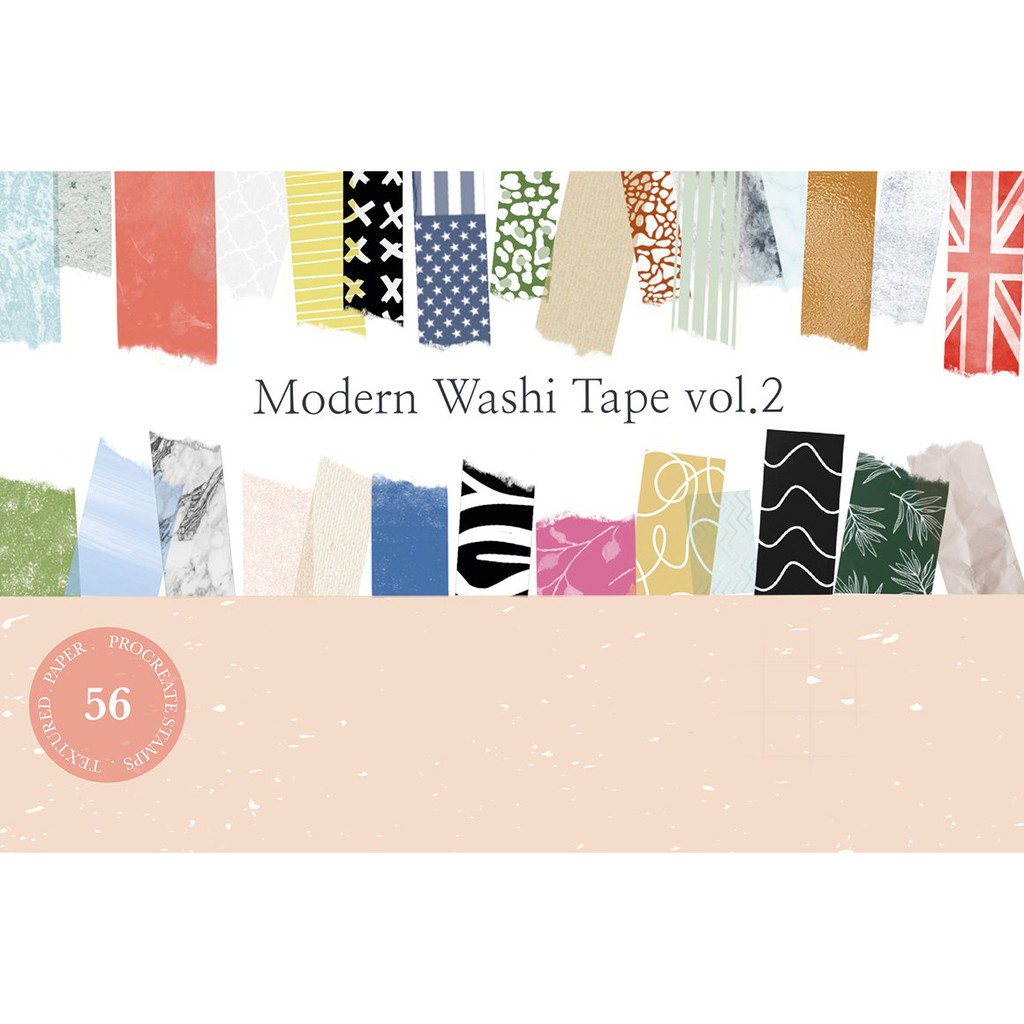 Procreate Brush - 205 Washi Tape Bundle for Procreate Journaling Aesthetic