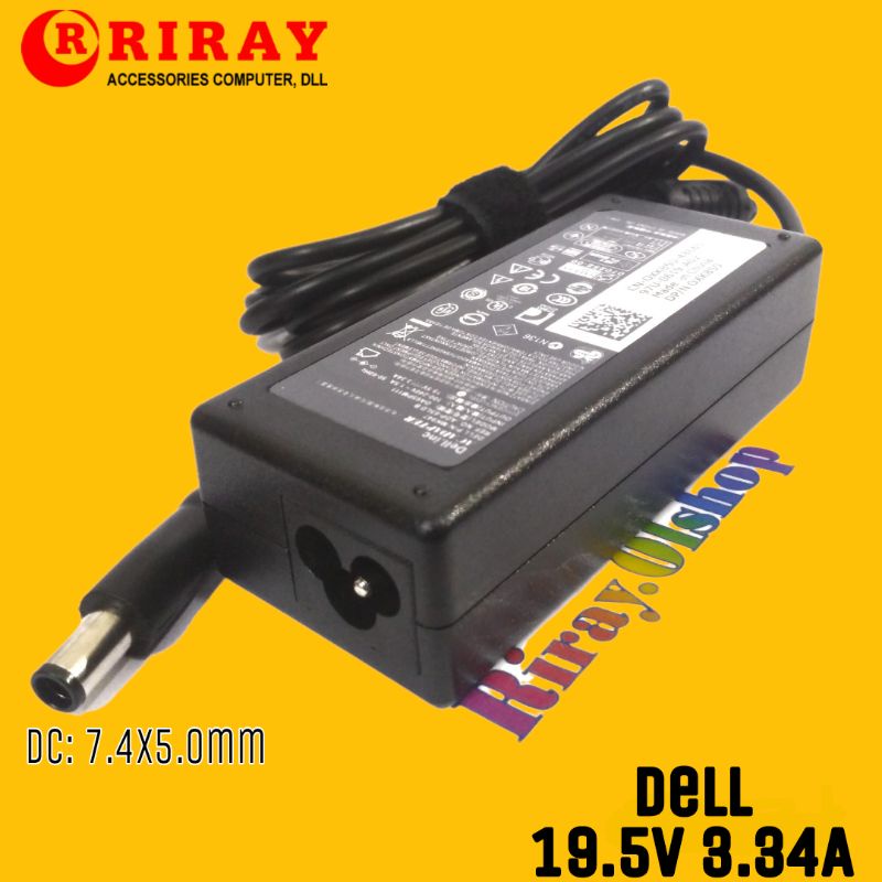 Adaptor Charger Laptop Dell Latitude E5400 E5410 E5420 E5430 E5440 E5450 E5470 19.5V 3.34A Lengkap dengan Kabel