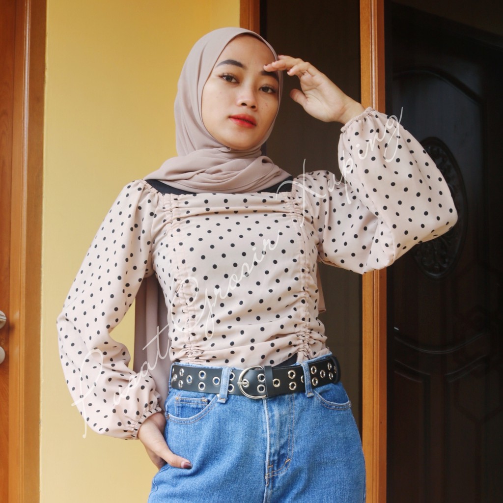 PGX Ring Belt Korea Rantai Ikat Pinggang Sabuk Wanita Gesper Grunge Triple Eyelet - IP057