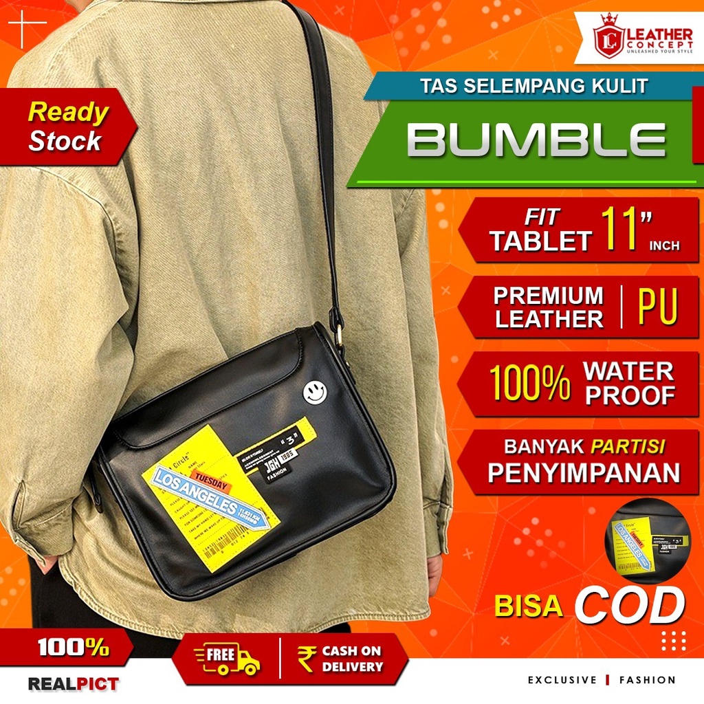 Tas Selempang Pria Waterproof Tas Kulit Pria BUMBLE