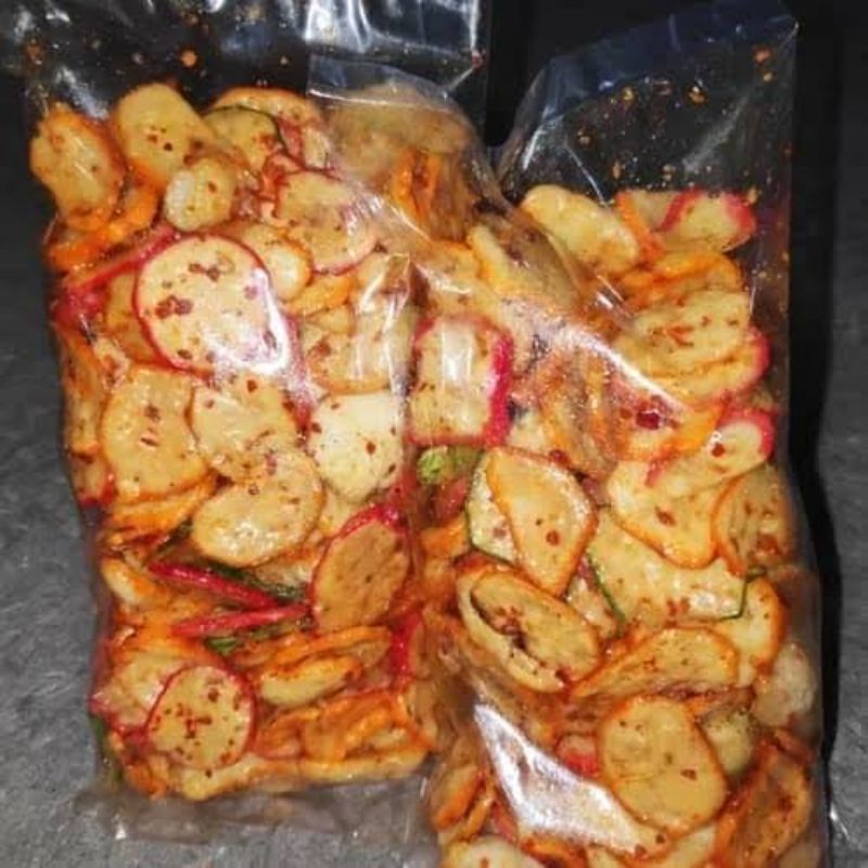 

Kerupuk Seblak kering 1kg Pedas Termurah krupuk Seblak Kencur